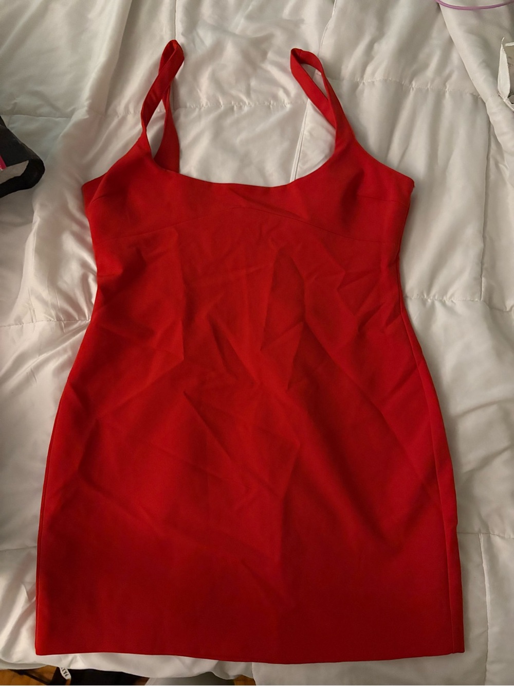 Zara Red Sleeveless Bodycon Mini Dress